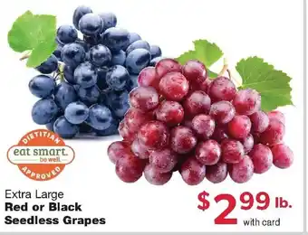 Family Fresh Market Extra Large Red or Black Seedless Grapes offer