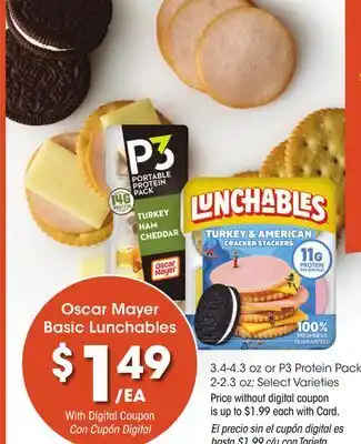 Ralphs Oscar Mayer Basic Lunchables offer