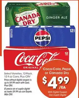 Ralphs Coca-Cola, Pepsi or Canada Dry offer