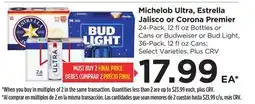Food 4 Less Michelob Ultra, Estrella Jalisco or Corona Premier offer