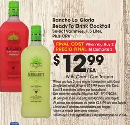 Ralphs Rancho La Gloria Ready To Drink Cocktail offer