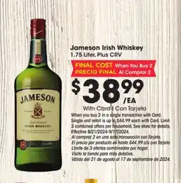 Ralphs Jameson Irish Whiskey offer