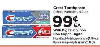 Food 4 Less Crest Toothpaste offer