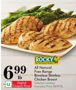 Pavilions All Natural Free Range Boneless Skinless Chicken Breast offer