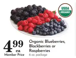 Pavilions Organic Blueberries, Blackberries or Raspberries offer