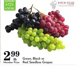 Pavilions Green, Black or Red Seedless Grapes offer