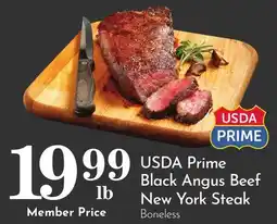 Pavilions USDA Prime Black Angus Beef New York Steak offer
