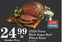 Pavilions USDA Prime Black Angus Beef Ribeye Roast offer
