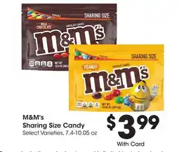 Ralphs M&M's Sharing Size Candy offer