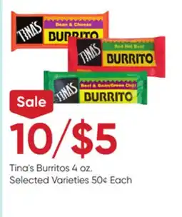 Stater Bros Tina's Burritos offer