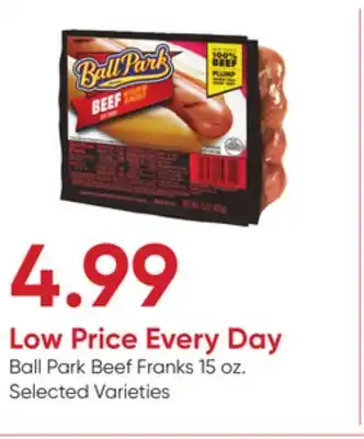 Stater Bros Ball Park Beef Franks offer