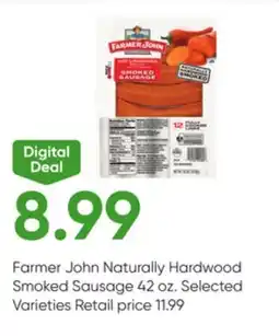 Stater Bros Farmer John Naturally Hardwood Smoked Sausage offer