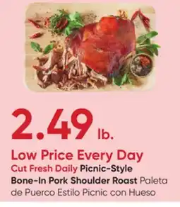 Stater Bros Cut Fresh Daily Picnic-Style Bone-In Pork Shoulder Roast offer