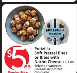 Albertsons Pretzilla Soft Pretzel Bites or Bites with Nacho Cheese offer