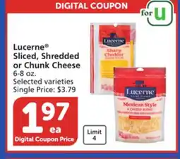 Albertsons Lucerne Sliced, Shredded or Chunk Cheese offer