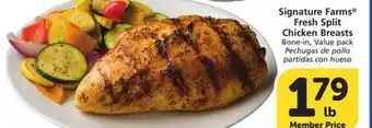 Albertsons Signature Farms Fresh Split Chicken Breasts offer
