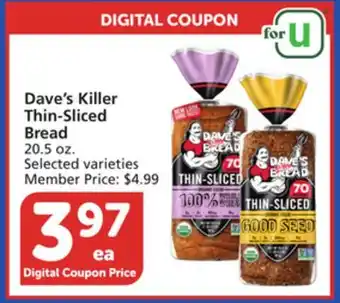 Albertsons Dave's Killer Thin-Sliced Bread offer