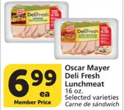 Vons Oscar Mayer Deli Fresh Lunchmeat offer
