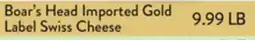 Fresh Thyme Boar's Head Imported Gold Label Swiss Cheese offer