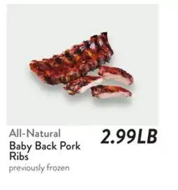 Fresh Thyme Baby Back Pork Ribs offer