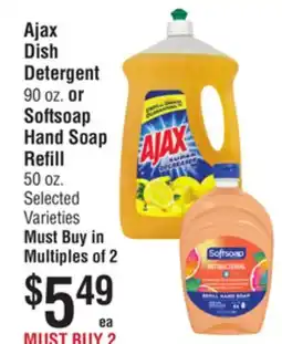 Smart & Final Ajax Dish Detergent or Softsoap Hand Soap Refill offer
