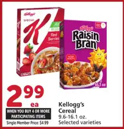 Vons Kellogg's Cereal offer