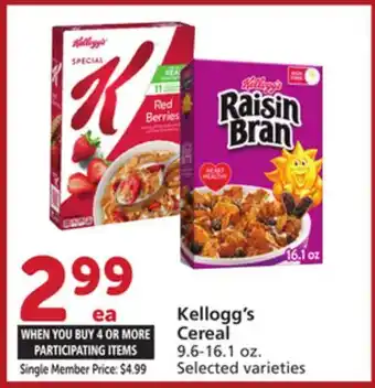Vons Kellogg's Cereal offer