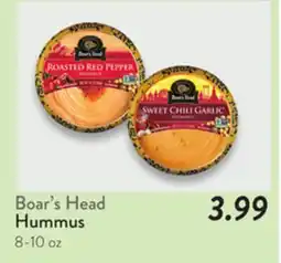 Fresh Thyme Boar's head Hummus offer