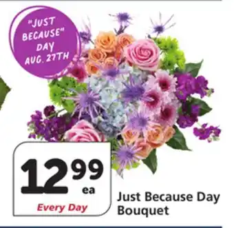 Vons Just Because Day Bouquet offer