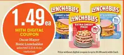 Mariano's Oscar Mayer Basic Lunchables offer