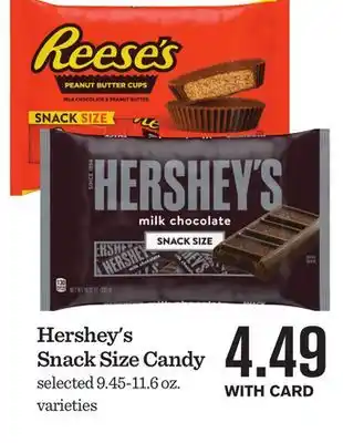 Mariano's Hershey's Snack Size Candy offer