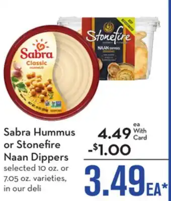 Mariano's Sabra Hummus or Stonefire Naan Dippers offer