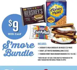 Mariano's 1 Hershey's Milk Chocolate or Reese's (6 Pack) 1 Kraft Jet-Puffed Marshmallows (12 oz) 1 Nabisco Honey Maid Graham Crackers ( offer