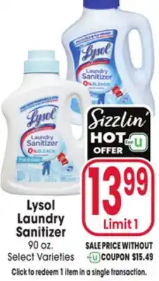 Jewel-Osco Lysol Laundry Sanitizer offer