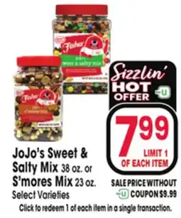Jewel-Osco JoJo's Sweet & Salty Mix 38 oz. or S'mores Mix 23 oz offer