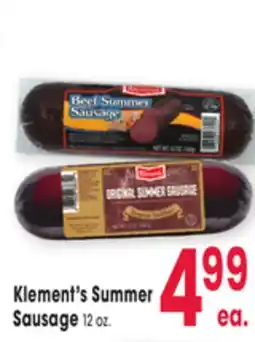 Jewel-Osco Klement's Summer Sausage offer