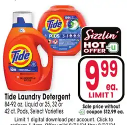 Jewel-Osco Tide Laundry Detergent offer