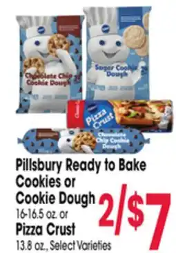 Jewel-Osco Pillsbury Ready to Bake Cookies or Cookie Dough 16-16.5 oz. or Pizza Crust 13.8 oz offer