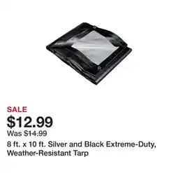 Harbor Freight Tools 8 ft. x 10 ft. Silver and Black Extreme-Duty, Weather-Resistant Tarp offer