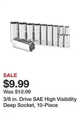 Harbor Freight Tools 3/8 in. Drive SAE High Visibility Deep Socket, 10-Piece offer