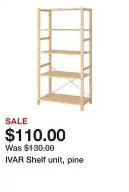 Ikea IVAR Shelf unit, pine offer