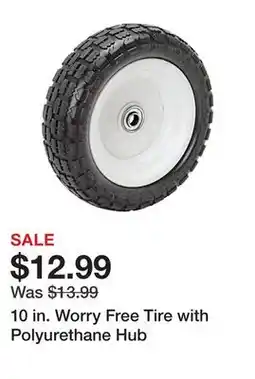 Harbor Freight Tools 10 in. Worry Free Tire with Polyurethane Hub offer