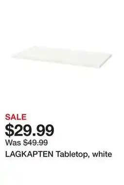 Ikea LAGKAPTEN Tabletop, white offer