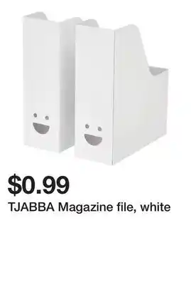 Ikea TJABBA Magazine file, white offer