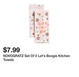 Marshalls NOVOGRATZ Set Of 2 Let's Boogie Kitchen Towels offer