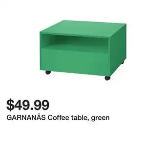 Ikea GARNANÄS Coffee table, green offer