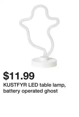 Ikea KUSTFYR LED table lamp, battery operated ghost offer