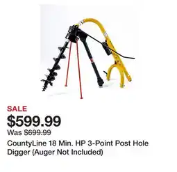Tractor Supply Company CountyLine 18 Min. HP 3-Point Post Hole Digger (Auger Not Included) offer