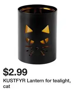 Ikea KUSTFYR Lantern for tealight, cat offer