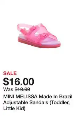 Marshalls MINI MELISSA Made In Brazil Adjustable Sandals (Toddler, Little Kid) offer